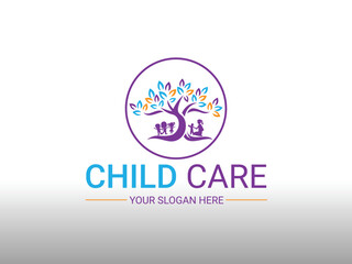 Unique logo for daycare centers, Professional Child Care Logo Design for a Caring Brand Identity