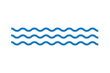 Water wave sign vector