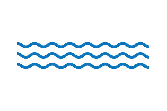 Water wave sign vector