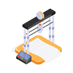 Take a look at this amazing icon of 3d printer in isometric style