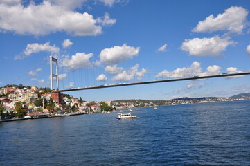 Fatih Sultan Mehmet Bosphorus Bridge in Istanbul, Turkey.