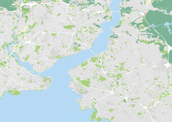 vector city map of Istanbul, Turkey