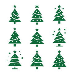 Christmas Tree Set - Festive Holiday Designs for All Your Creative Projects