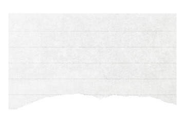White piece of paper isolated white background