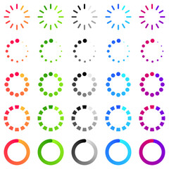 Loading icon set, vector illustration