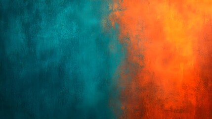 Obraz premium Abstract Teal And Orange Textured Background
