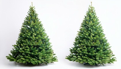 Fototapeta premium Christmas tree on isolated white background.