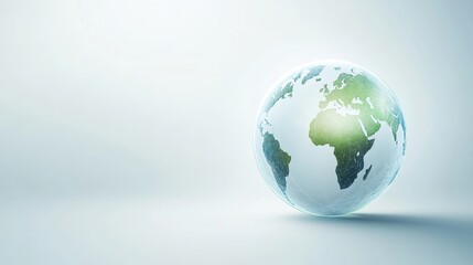 Obraz premium A globe with a green Africa on it