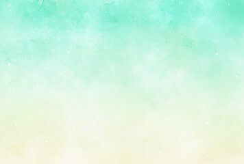 水彩背景　テクスチャ素材　緑　黄色
