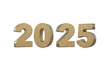3D Illustration, Gold font 2024 background new year , gold texture