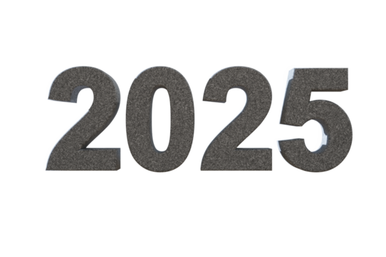 3D Illustration, Gold font 2024 background new year , rock texture