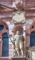 Renaissance statue on the facade of the Heidelberg castle, Heidelberg, Germany, 20 Aug 2022