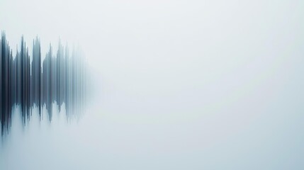 Fototapeta premium Abstract sound wave illustration on a white isolated background.