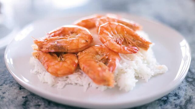 Fresh Tasty Juicy Shrimp