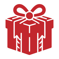 simple cristmast gift box icon vector