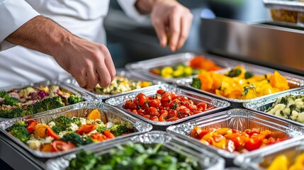 Freshly Prepped Food Organized in Fridge Ready for Service