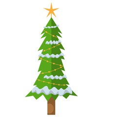 Christmas Pine Tree Illustration