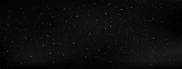 Fototapeta premium A dark night full of star background galaxy illustration with stardust illuminating the space.