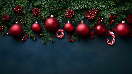 Red Christmas Ornament Background Image