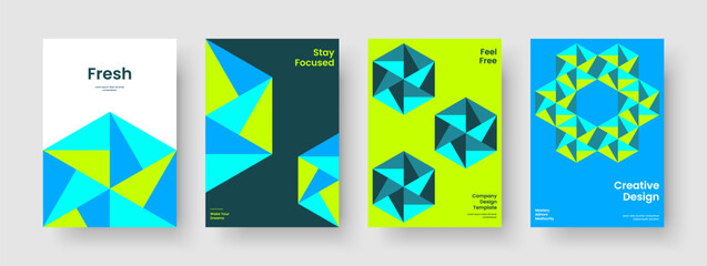 Fototapeta premium Abstract Book Cover Template. Modern Brochure Layout. Geometric Banner Design. Flyer. Business Presentation. Report. Background. Poster. Advertising. Portfolio. Newsletter. Magazine. Journal