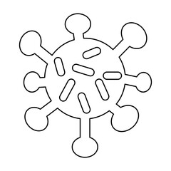 Germ, bacteria, virus icon in line style