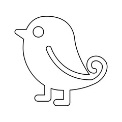 Bird icon in line style