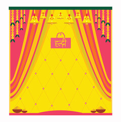 Indian Wedding Haldi Ceremony Decorative background