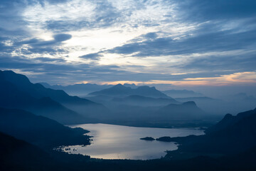 Sunset over the mountains