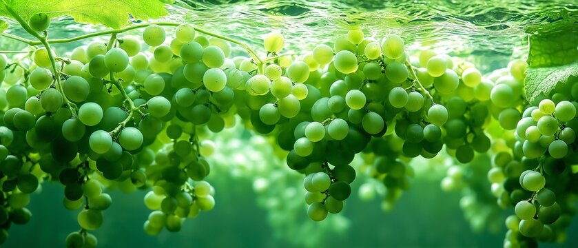 AI generator image of Caulerpa lentillifera seaweed is a green alga in Ulvophyceae class,native to the Indo-Pacific coast.edible seaweed of the Caulerpa genus. It is commonly eaten in Southeast Asia 