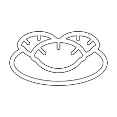 Gyoza icon in line style