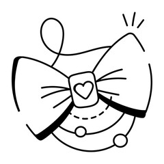 A hand drawn style icon of groom tie 

