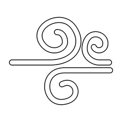 Wind icon in line style