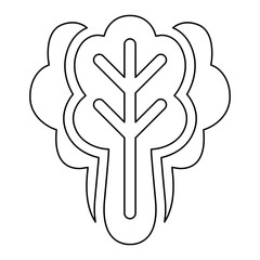 Lettuce icon in line style