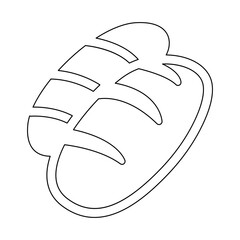 Bread icon in line style