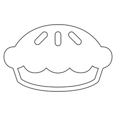 Pie icon in line style
