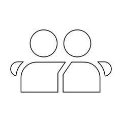 Friendship icon in line style