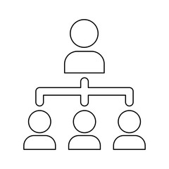 Organization chart icon in line style
