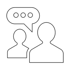 Discussion icon in line style