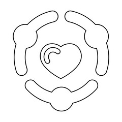 Charity icon in line style