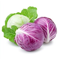 Obraz premium Macro Shot of Freshly Harvested Sweet and Sour Red Cabbage a Danish Culinary Staple