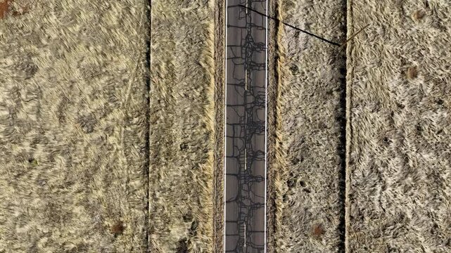 Aerial overhead video of route 181 in Southeast Arizona, United States