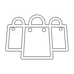 Shopping bag icon in line style