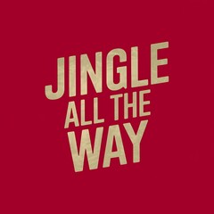 Gold Jingle Bells All The Way Holiday Greeting