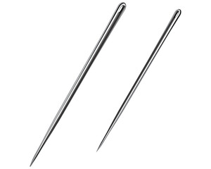 vector design of two needles made of steel which are usually used to thread threads which are then used to sew clothes or trousers