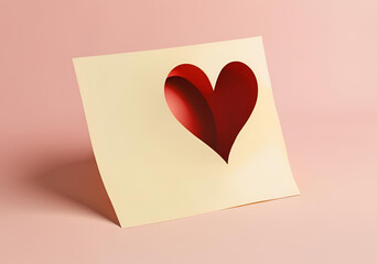 red paper heart