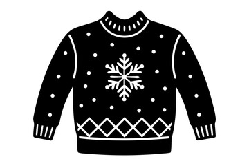 Christmas Sweater Vector, Christmas ugly sweater,   Christmas ugly sweater silhouette vector,  Ugly Christmas Sweater vector