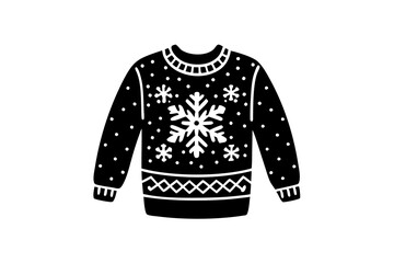 Christmas Sweater Vector, Christmas ugly sweater,   Christmas ugly sweater silhouette vector,  Ugly Christmas Sweater vector