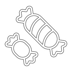 Candy icon in line style