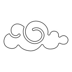 Clouds in Chinese style icon in line style