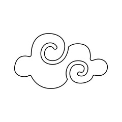 Cloud icon in line style